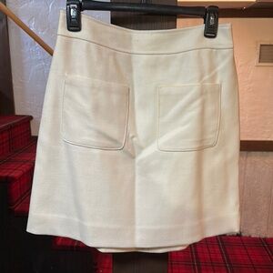 J. Crew Cream Wool Skirt